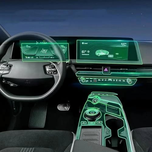 Reparación antiarañazos en pantalla Kia EV6 con protector adhesivo TPU