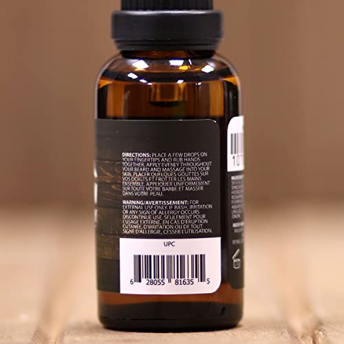 Rocky Mountain Barber Company Men’s Sandalwood Beard Oil Featuring Grapeseed Oil, Coconut Oil, Argan Oil And Real Sandalwood Essential Oil #TOP6