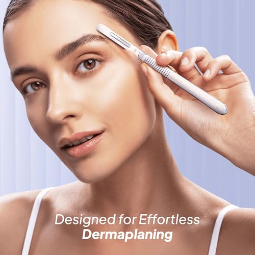 MyMed 10R Blades Dermaplaning Razor for Women Face 10R Blades with Scalpel Handle - Pack of 15 Dermaplane Blades Scalpel 10R + Dermaplane Handle #3, Size 10R Scalpel Blades, Dermaplane Blades 10R - Thumbnail 2
