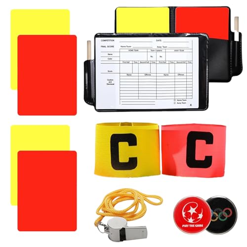 YEWCEP 9 Stück Schiedsrichter Set, Fußbal Sachen Schiedsrichter...