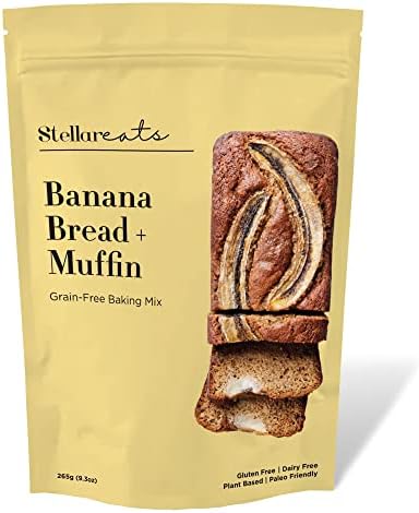 Stellar Eats Banana Bread & Muffin Mix, 9.3 oz, 1 Pack - Grain Free, Gluten Free, Dairy Free, Plant Based, Paleo Friendly