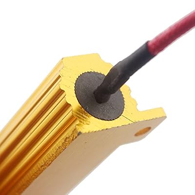 GLL 50W 6Ohm LED Load Resistors for 1157 BAY15D LED Turn Signal Lights (Fix Hyper Flash, Warning Cancellor) with 8pcs Quick Wire Clips, especially for 1157 White/Amber Switchback LEDs