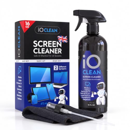 iO Clean 473ml Screen Cleaner Spray Kit for LCD, LED and OLED Displays