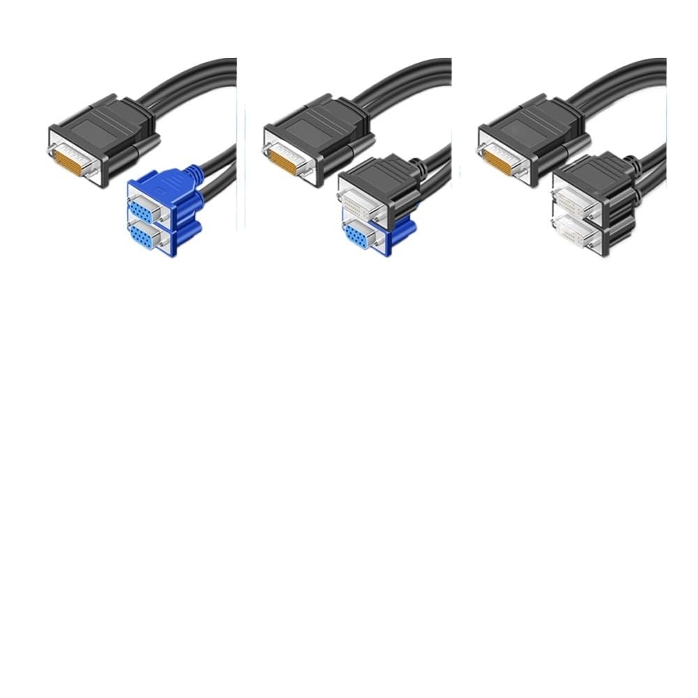DMS 59-pinowy męski na 2 HDMI/VGA/DVI/DP żeński rozdzielacz przedłużający adapter (59 pinów do DVI VGA)