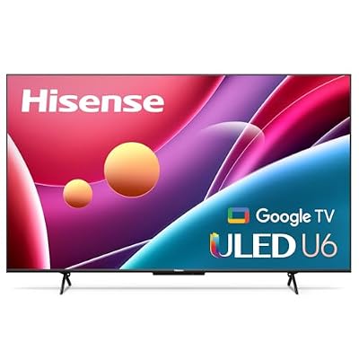 Hisense ULED 4K Premium 75U6H Quantum Dot QLED Series 75-Inch Smart Google TV, Dolby Vision Atmos, Voice Remote, Compatible with Alexa (75U6H)