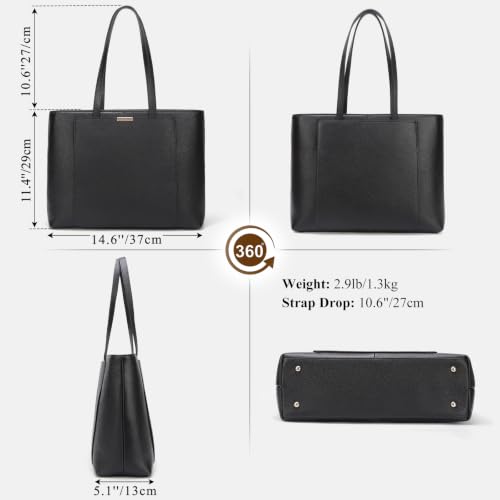 Bolso Tote de cuero genuino para mujer miniatura 3
