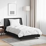 Teenpull Bettdecken Set mit Kissen Mikrofaser Weiß 200x135 cm 2-teilig atmungsaktiv hautfreundlich für Schlafzimmer Gästezimmer Hotel Zuhause