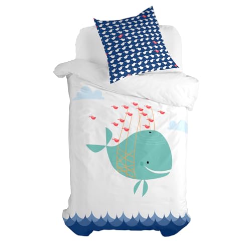 Moshi Moshi Whale parure de lit HappyFriday pour lit de 80 cm - 2