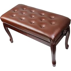 Yisss Tabouret Piano,Banquette Piano Banc Tabouret de Piano Duet Banc de Piano en Cuir véritable, Technologie de Levage Automatique hydraulique, pour Enseignants et Enfants (Null Brown) - Les Beatles, Paul McCartney, John Lennon, RIngo Starr, George Harrison