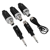 Vikye Wireless XLR -Mikrofonsystem, UHF -Sender und Empfänger, der für Dynamische Kondensator -MICs Eingestellt Ist, Miko -adapter für Mixer & PA -Systeme Einfügen