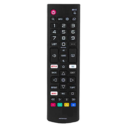 Replacement Remote Control Compatible for LG 32LM6300PLA 2018 2019 Smart LED TVs, Black, Medium