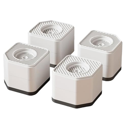 amangul 4 almohadillas ajustables a prueba de golpes para lavadora, secadora, base estabilizadora de refrigerador, protector de suelo antivibración, absorbe los golpes, soporte para lavadora