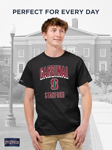 Image of JanSport NCAA Officially Licensed Campus Short Sleeve T Shirt for Men, Soft & Breathable Pre-Shrunk Cotton Crewneck T Shirt