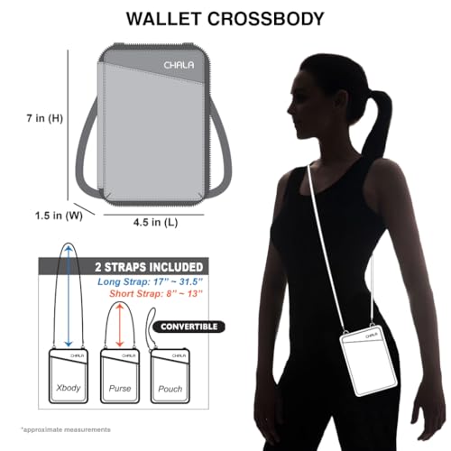 Image of CHALA Wallet Crossbody Cell Phone Purse - Women Faux Leather Multicolor Handbag with Adjustable Strap