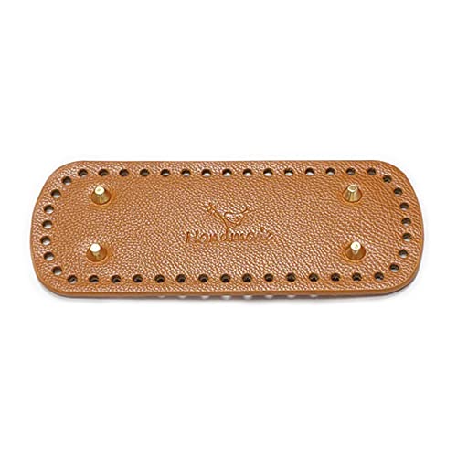 JAGTRADE Parte inferior de bolsa feita à mão com 44 furos de couro oval redonda base DIY bolsa de crochê acessórios para sacos de tricô sacos balde