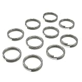 TITAN MANIA(チタンマニア) 二重リング チタン製 キーリング 8mm 10mm 12mm 14mm 16mm 18mm 20mm 25mm 28mm 32mm 35mm 50mm 軽量 頑丈 サビに強い 二重丸カン スプリットリング (12mm×10個)