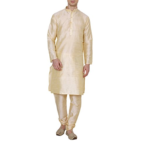 Image of Royal Kurta Men's Cotton Silk Plain Solid Long Only Kurta