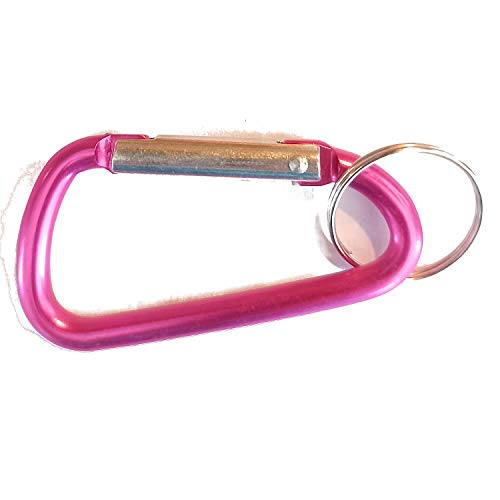 Party Nation Schlüsselanhänger Karabinerhacken inkl. Schlüsselring Extra leicht dank hochwertiger Legierung in modischen Farben (Pink (6,5cm)) Cover