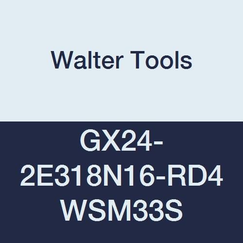 GX24-2E318N16-RD4 WSM33S Carbide Tiger-Tec Grooving Indexable Turning Insert, 0.063" Corner Radius, 0.125" Thick (Pack of 10)