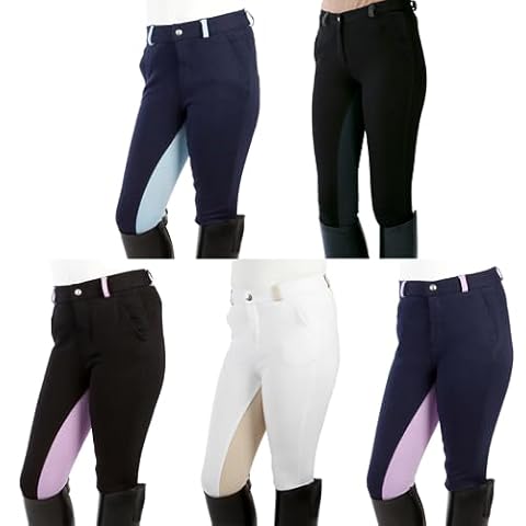 PFIFF Bryczesy dziecięce Elisa, wkładka z materiału, modny dwukolorowy wygląd, super miękkie, 134, Blau (Blue/Light Blue)