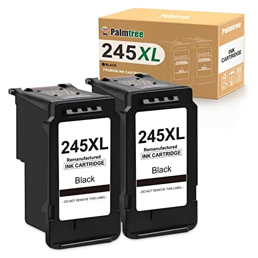 Palmtree Compatible 245XL Ink Cartridge 2 Black Combo Pack Replacement for Canon PG 245 243 XL Higher Yield for PIXMA MX490 MX492 MG2922 MG2522 MG2520 MG2920 TS3100 TS3122 TS3300 TR4500 TR4520 Printer