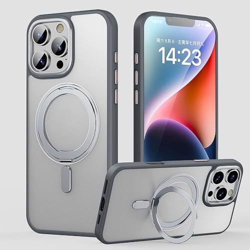 Étui de chargement sans fil antichoc pour iPhone 13 coque mate grise