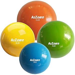 A2ZCARE Toning Ball – Weighted Toning Exercise Ball – Soft Weighted Medicine Ball for Pilates, Yoga, Physical Therapy…