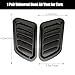 TuTuYa 1 Pair Universal Car Hood Vent Louver Scoop Cover Air Flow Intake, Car Hood Scoop Vent Bonnet Cover Decorative Universal, Gloss Black