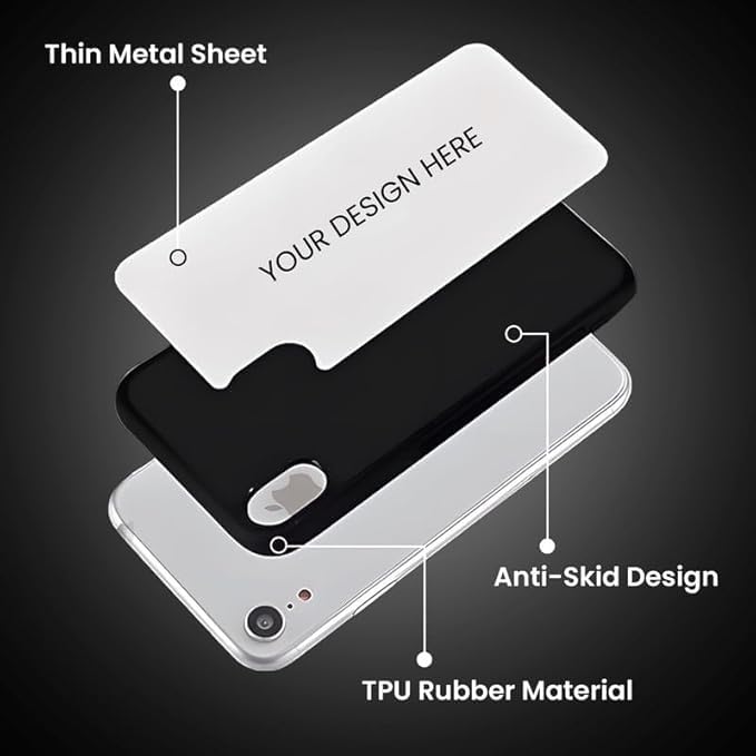 Image of Personalized Back Cover for iPhone 13 Pro | Design Your Own Case with Name, Photo or Logo | PrintShield Hybrid Cover with Soft TPU Grip, Anti-Skid Sides & Scratch Protection