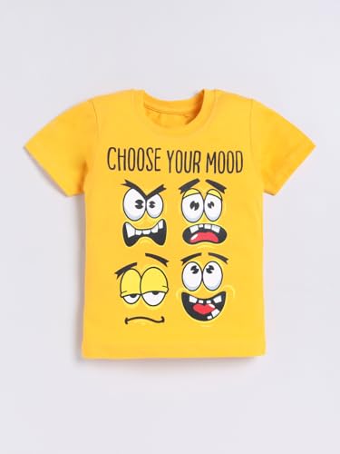 Image of Amazon Brand - Jam & Honey Boys Cotton Graphic Printed Half Sleeves T-Shirt | Regular Fit | Soft & Breathable (Available in Pack of 3 & Pack of 5) (2 to 8 Years)