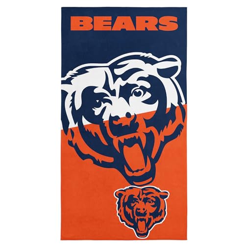 Image of Northwest NFL Chicago Bears Microfiber Beach Towel, 30 x 60 Inches - Quick Dry, Sand Resistant, Lightweight, Highly Absorbent, Incisor Design