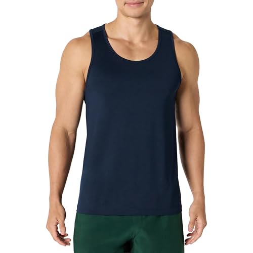 Image of Amazon Essentials Men's Quick Dry Tech Stretch Active Sleeveless Gym Tank Top Workout Shirt