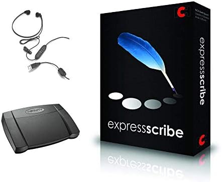 Dictation Depot Express Scribe Pro Transcription Kit with USB Foot Pedal & USB Transcription Headset by VEC Electronics / NCH Software