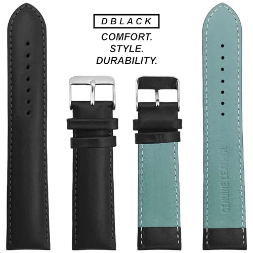 Image of DBLACK ''ZEUS'' Genuine Leather Watch Strap, Minimalist Design Watch Belt / / For 18mm, 20mm, 22mm, or 24mm Full-Padded Watch Band (Choose Your Size & Color)