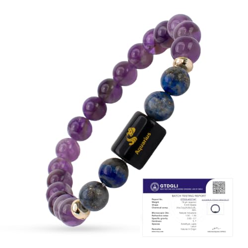 Image of Astrotalk Zodiac Crystal Bracelet | Balances Energy & Enhances Positivity | Certified Healing Crystals with Certificate | Astrology Bracelet for Man & Woman | Gift for Man & Woman