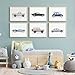 Blue Car Wall Art Decor Boys Room Wall Art Vintage Cars Canvas Poster Pictures Toddler Kids Room Prints Watercolor Vehicle Artwork Painting for Boys Bedroom Nursery 12x16 Inch Unframed Set of 6