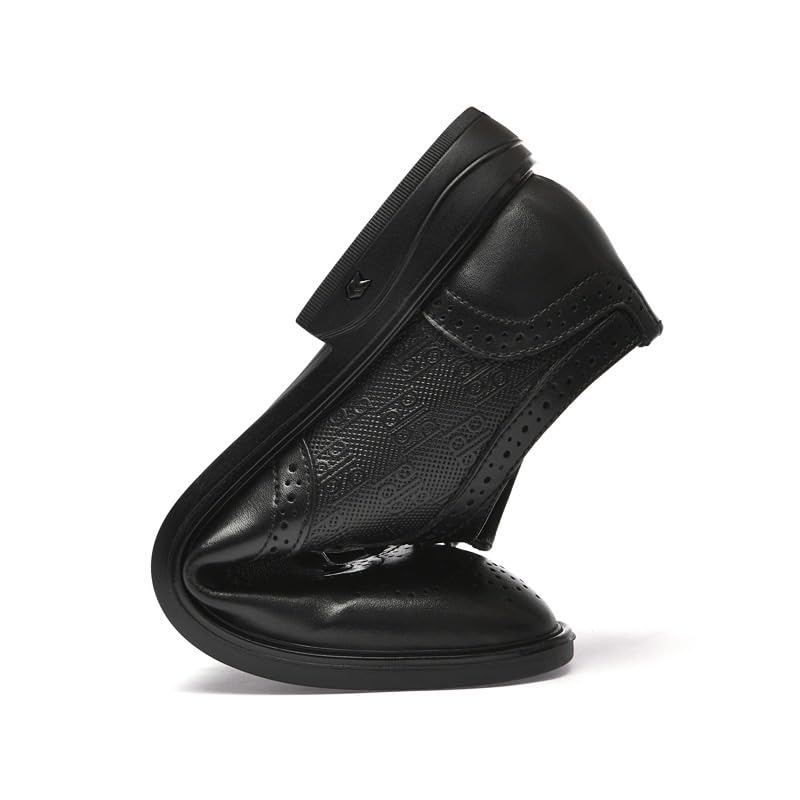 Men's Comfort Orthopedic Dress Shoes Dress Oxford for Men Classic Lace Up Breathable Brogue Embossed Wing tip Leather Rubber Sole Anti-Slip Slip Resistant Block Heel Low Top3