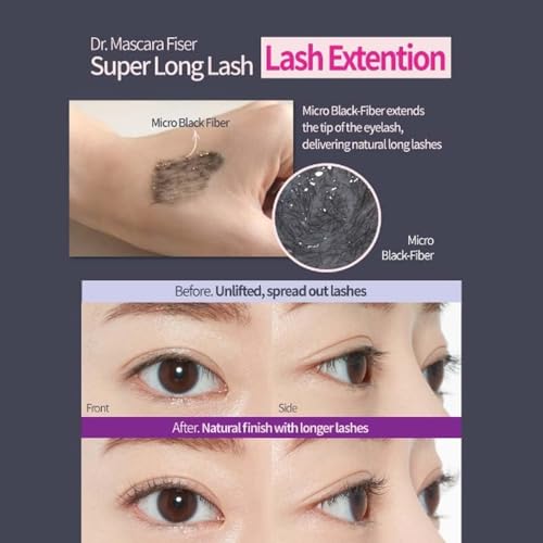 Image of ETUDE Dr. Mascara Fixer For Super Long lash, Korean Mascara Primer, Natural lash Extension, Lengthening, Smudge-Proof, Korean Makeup, Beauty, Micro Black Fiber Formula (0.203 Fl Oz)