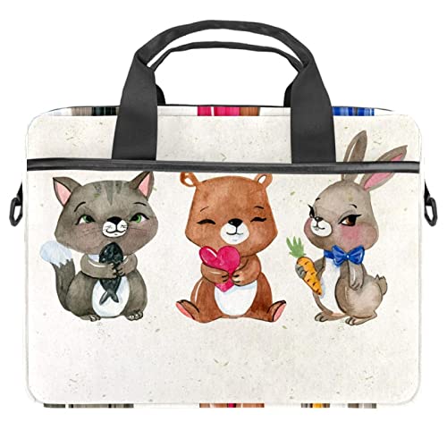 Sacoche ordinateur portable 13.3 motif animaux avec bandoulière confort réglable