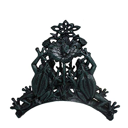 Hose Rack Garden Design Cast Iron Hose Bracket,Wall Decoration Hanging Hose Rack Hose Reel Storage Butler Prevents Hose Tangles and Crimps (Color : Green, Size : 22.1x11.5x20.5cm)