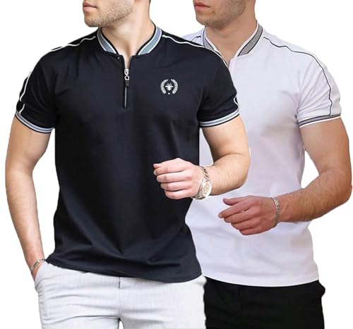 Image of Men's Solid Cotton Rich Polo T Shirt | Collar Tshirts | Half Sleeves | Plain-Regular Fit (Available in Plus Size and Combo Pack of 2)