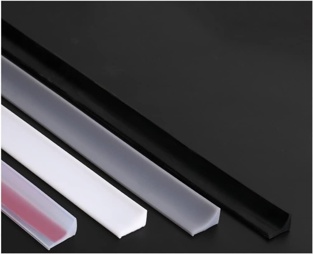 HJYCLFAZU Wet Room Bathroom Floor Seal Screen，Wet Room Floor Barrier Shower Screen Sealing Strip, Silicone Bendable Fixing Strip for Worktops, Threshold Dam Fixing System