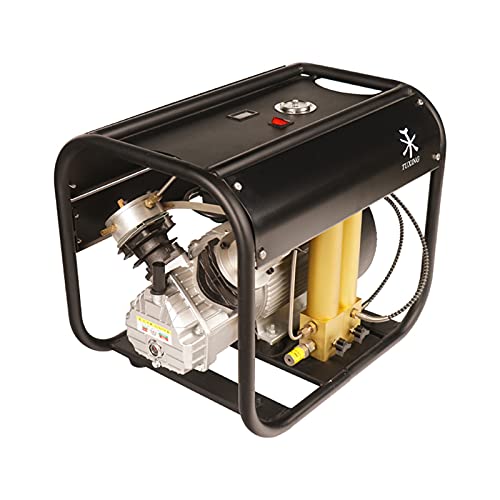 TUXING 4500Psi Pcp Air Compressor,Built-in Two Stage Filtration Water-Oil Separator Filter,Auto-stop Version,Paintball/Scuba Tank Compressor 110V(TXEDM042)