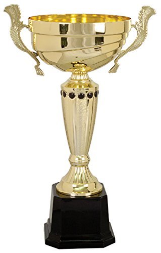 Decade Awards Cup Trophy, Gold | Engraved Gold Metal Corporate Cup Award - 10 Inch - Engraved Plate on Request