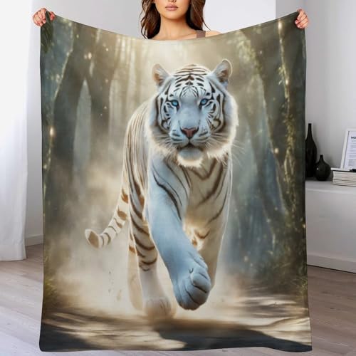 Couverture 3D tigre couverture épaisse en flannel chaude 130x180 - 2