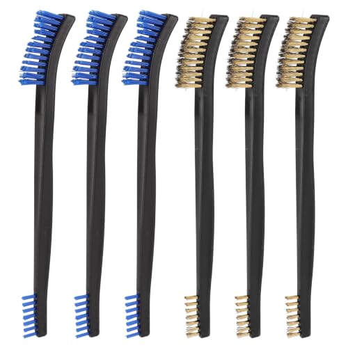 Gosknor 6pcs Double-Ended Cleaning Brushes Set with Ergonomic Handle