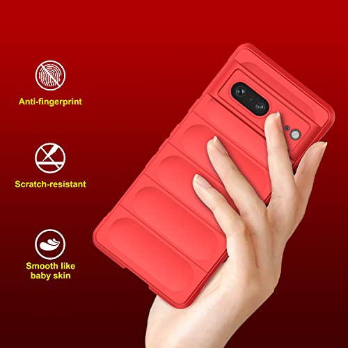 Image of Amazon Brand - Solimo Back Case Cover for Google Pixel 7 5G | Compatible for Google Pixel 7 5G Back Case Cover | Liquid Silicon Magic Case for Google Pixel 7 5G with Camera Protection | Red