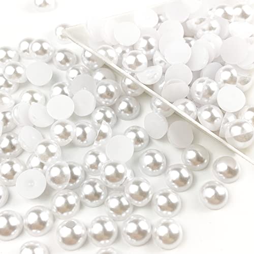 Half Round Flatback Pearls Bead For Pearl Nail Art, Crafts, Wedding Decoration (2/3/4/5/6/8/10Mm) (S-White) #TOP5