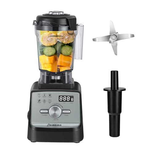 Panana 2000ml Professional Smoothie Blender, 2200W Powerful Blender Smoothie Maker with 5 Menu and 9...