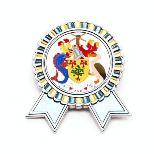 Broche Barbade blason national en métal finition soignée taille M